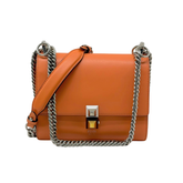 Fendi Kan I Small shoulder bag in orange leather (pre-owned)