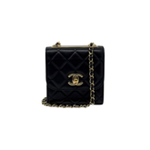 Pre-owned Chanel quilted leather shoulder bag with chain strap and gold hardware