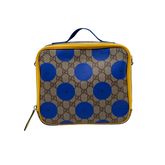 Gucci x Euan Roberts bag iconic GG Supreme canvas with blue polka-dot and smiley face prints (brand new)