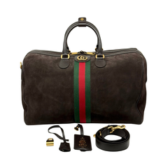 Gucci Suede Leather Travel Bag (brand new)
