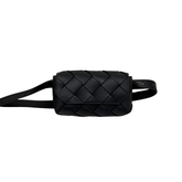 Bottega Veneta Leather Intreccio Diago Belt Bag Black (brand new)