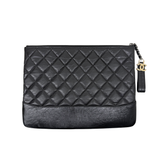 Chanel 2018 Black Medium Aged Calfskin Gabrielle O Case clutch bag (pre-owned)