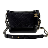 Chanel Black Aged Calfskin Quilted Small Gabrielle Hobo Bag Microchipped
(brand new)