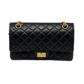Chanel Quilted Aged Calfskin Reissue 2.55 Double Flap 225 shoulder bag microchipped (pre-owned)