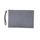 Bottega Veneta Intrecciato wristlet clutch bag grey (pre-owned)