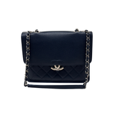 Chanel 2017 Chanel Navy Blue Quilted Leather Urban Companion Flap Bag (pre-owned)