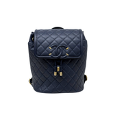Chanel 2018 Navy Blue Filigree backpack (pre-owned)