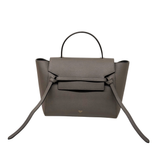 Celine Grey Leather Mini Belt Top Handle Bag (pre-owned)