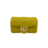 Gucci GG Marmont matelassé leather yellow mini bag (brand new)