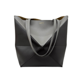 Loewe Grey Puzzle Fold Medium Leather Tote Bag (pre-owned)