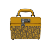 Dior shoulder bag in yellow monogram canvas Oblique and yellow leather (brand new)