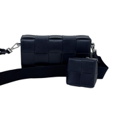 Bottega Veneta Leather Cassette Cross-Body Bag Navy Blue (brand new)