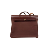 Hermes Toile Calfskin Herbag 39 GM Rouge H (pre-owned)