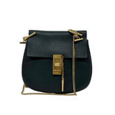 Chloe Green Leather Medium Drew Shoulder Bag (pre-owned)