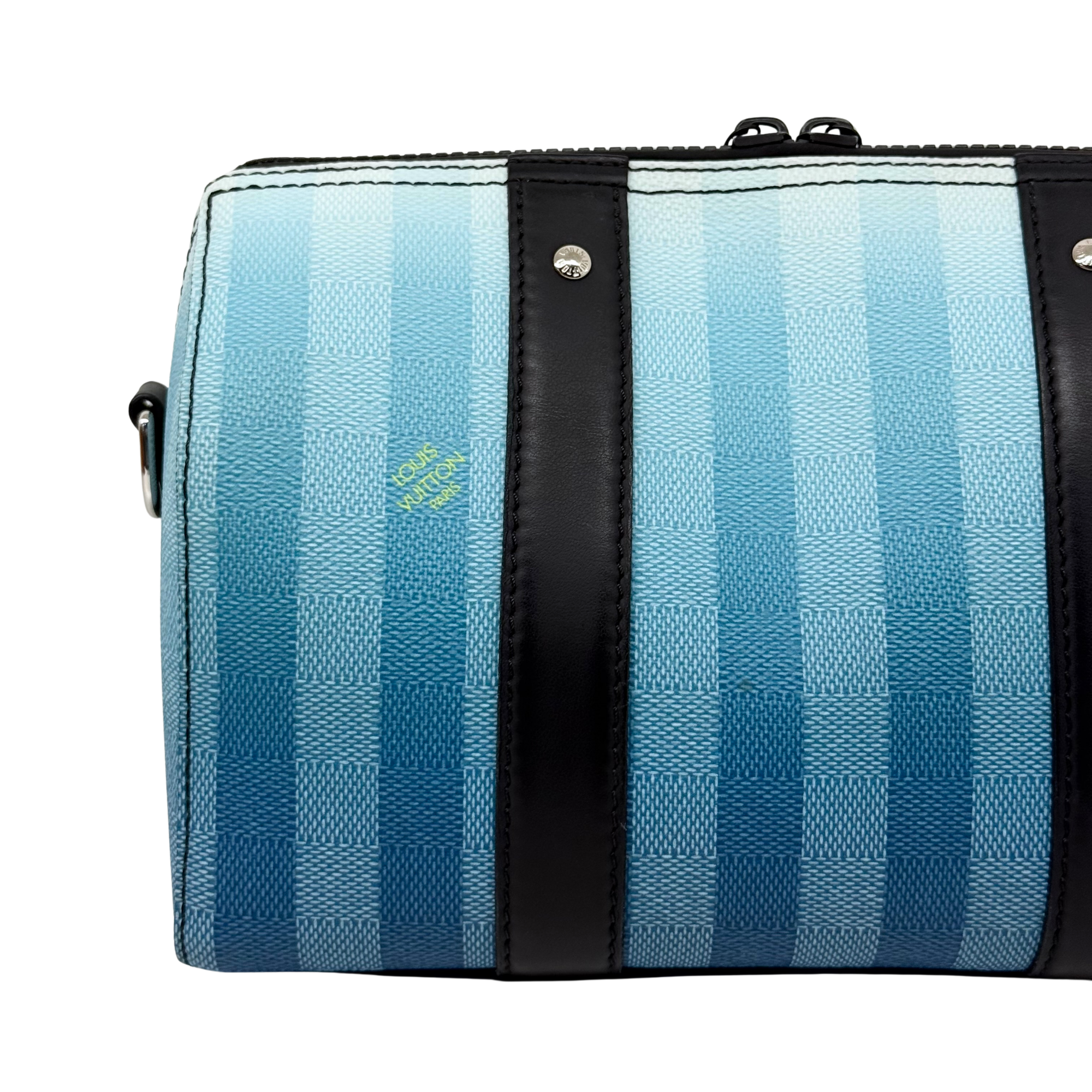 Louis Vuitton x Virgil Abloh Gradient Blue Damier Stripes City Keepall bag (pre-owned)