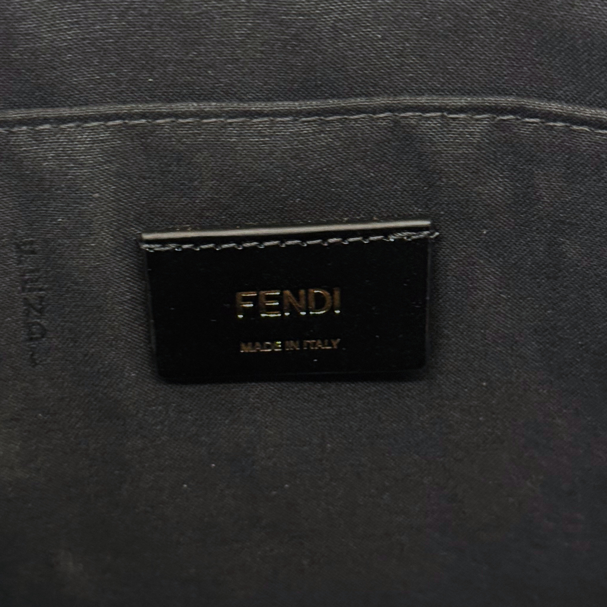 Fendi Tri Color Coated Canvas and Leather Diagonal Wristlet Pouch (pre-owned)
