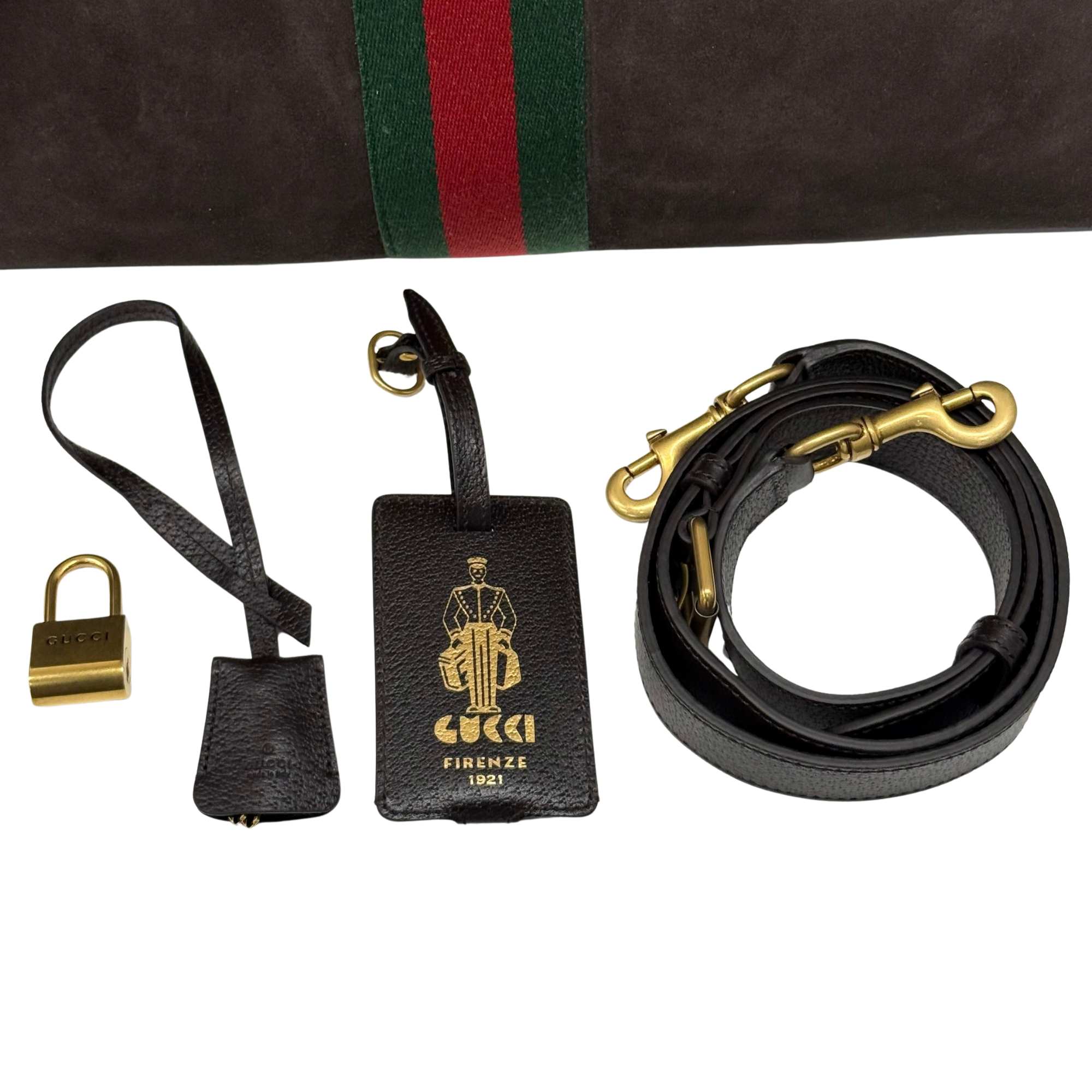 Gucci Suede Leather Travel Bag (brand new)