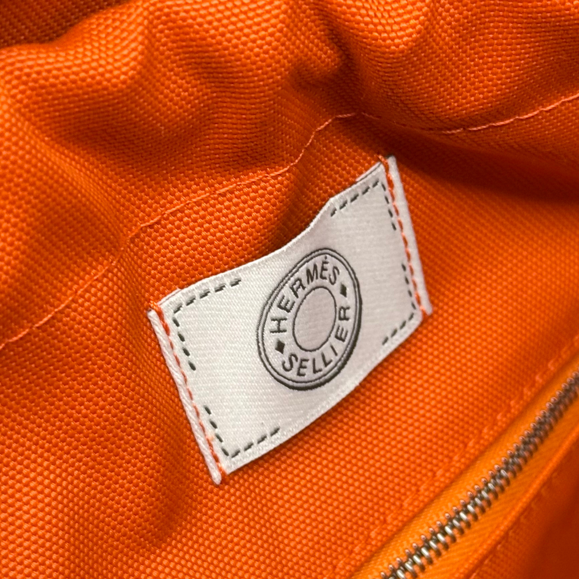 Hermes blue brown bag