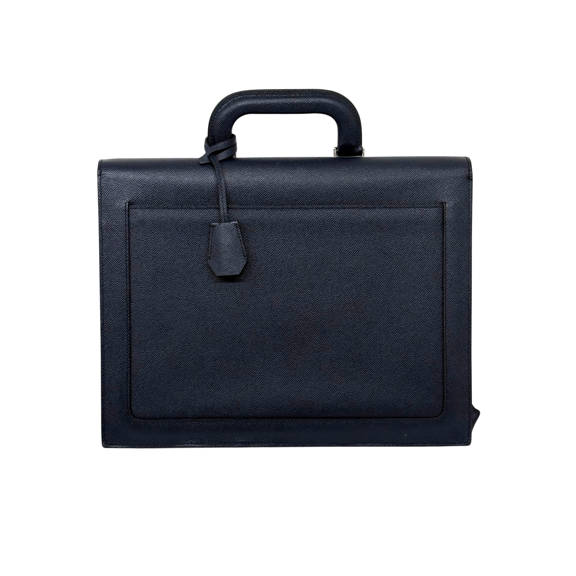 Bally Navado Leather Briefcase Navy Blue (pre-owned)