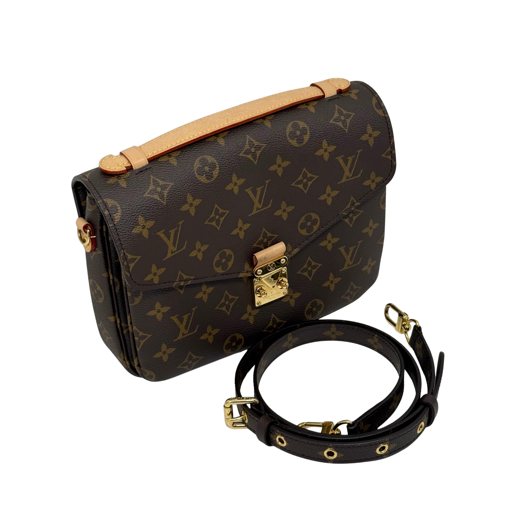 Louis Vuitton Pochette Metis MM Brown Monogram Canvas Crossbody Bag (pre-owned)