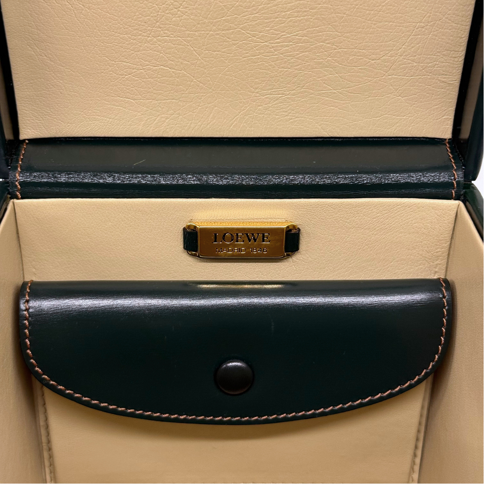 Loewe Anagram Vintage Dark Green vanity handbag (pre-owned)