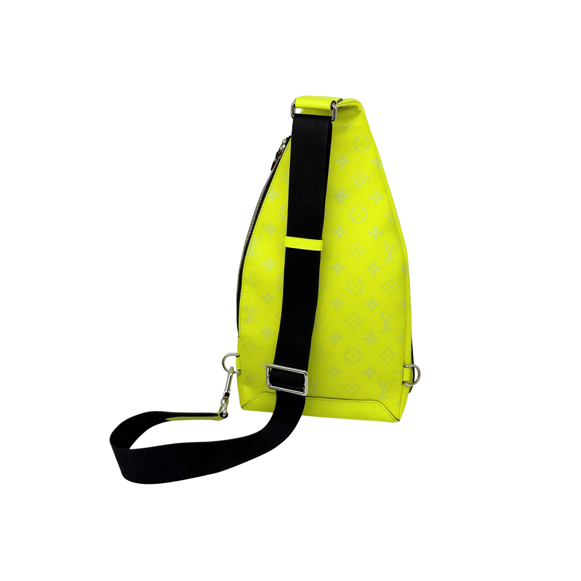 Louis Vuitton Duo Sling Bag Monogram Taigarama crossbody bag neon yellow (pre-owned)