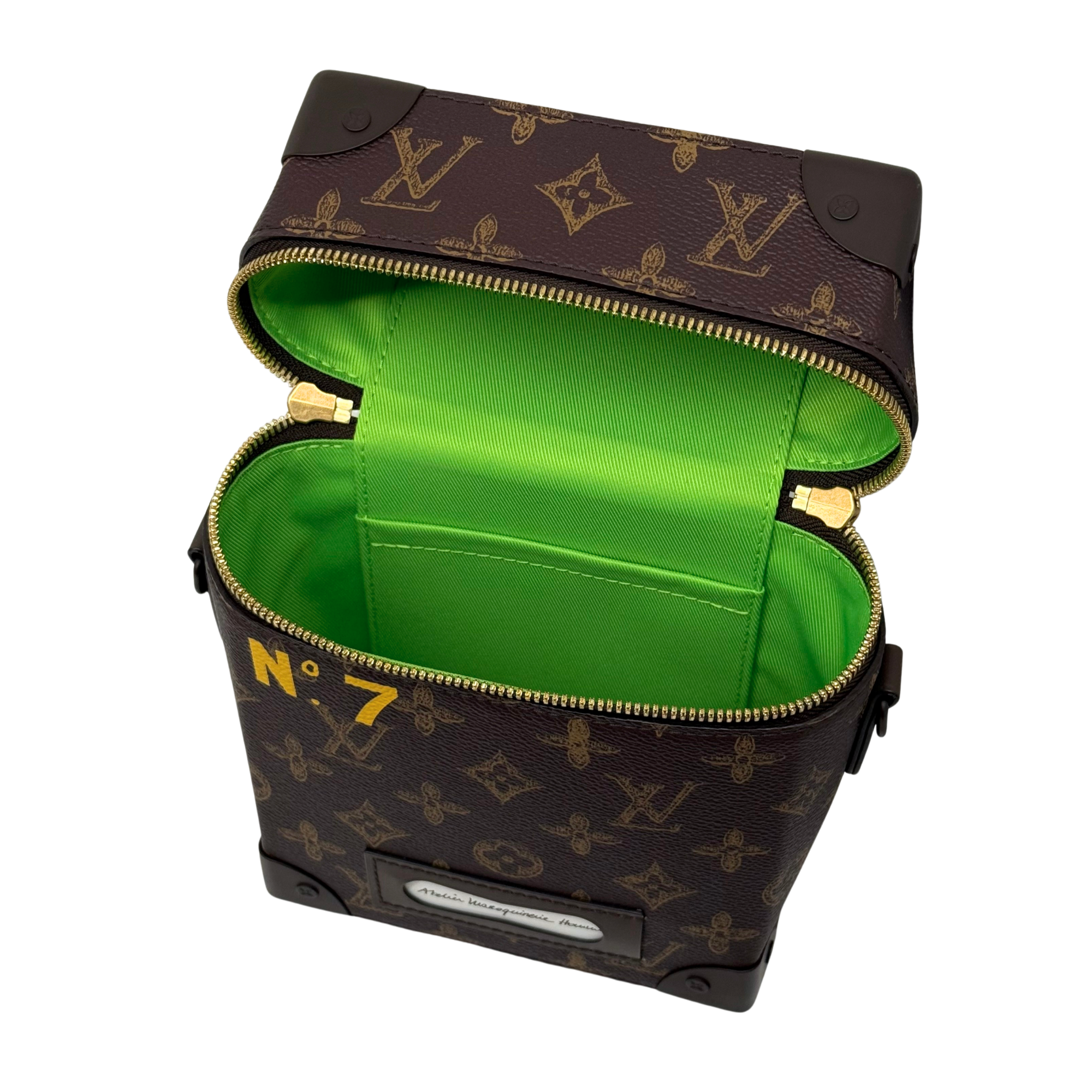 Louis Vuitton Monogram No7 Vertical Box Trunk satchel green and brown (pre-owned)
