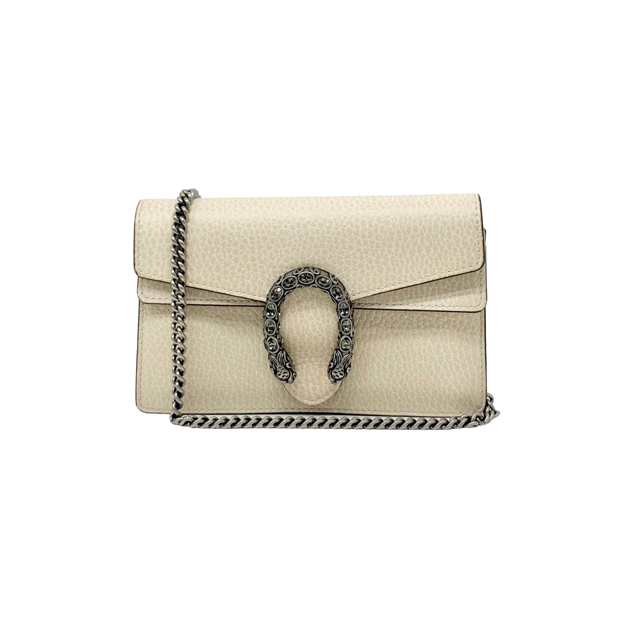 Gucci White Crystal Dionysus Super Mini Bag (pre-owned)
