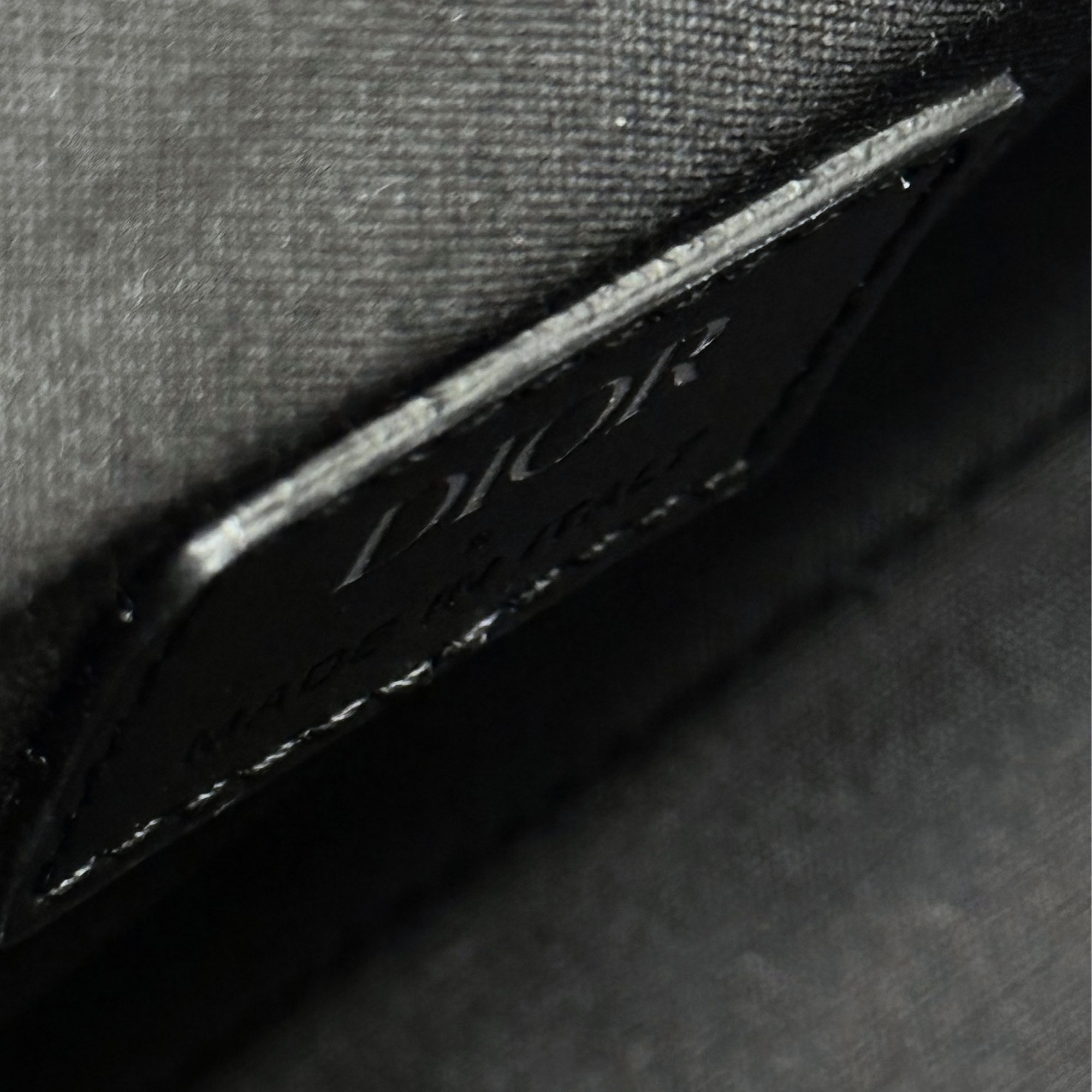 Dior Smooth Calfskin Canvas CD Diamond Men’s Saddle Bag Black (brand new)