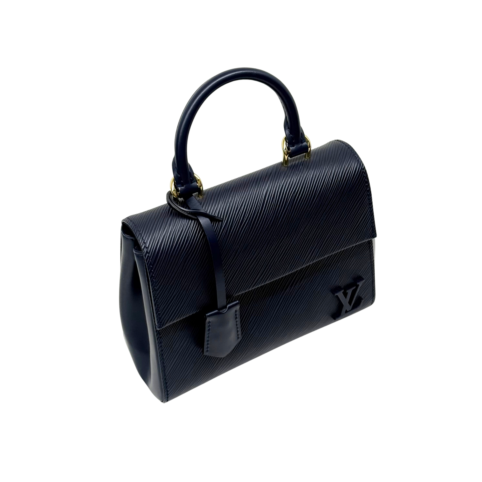 Louis Vuitton Cluny Top Handle Bag Epi Leather Mini Navy Blue (pre-owned)