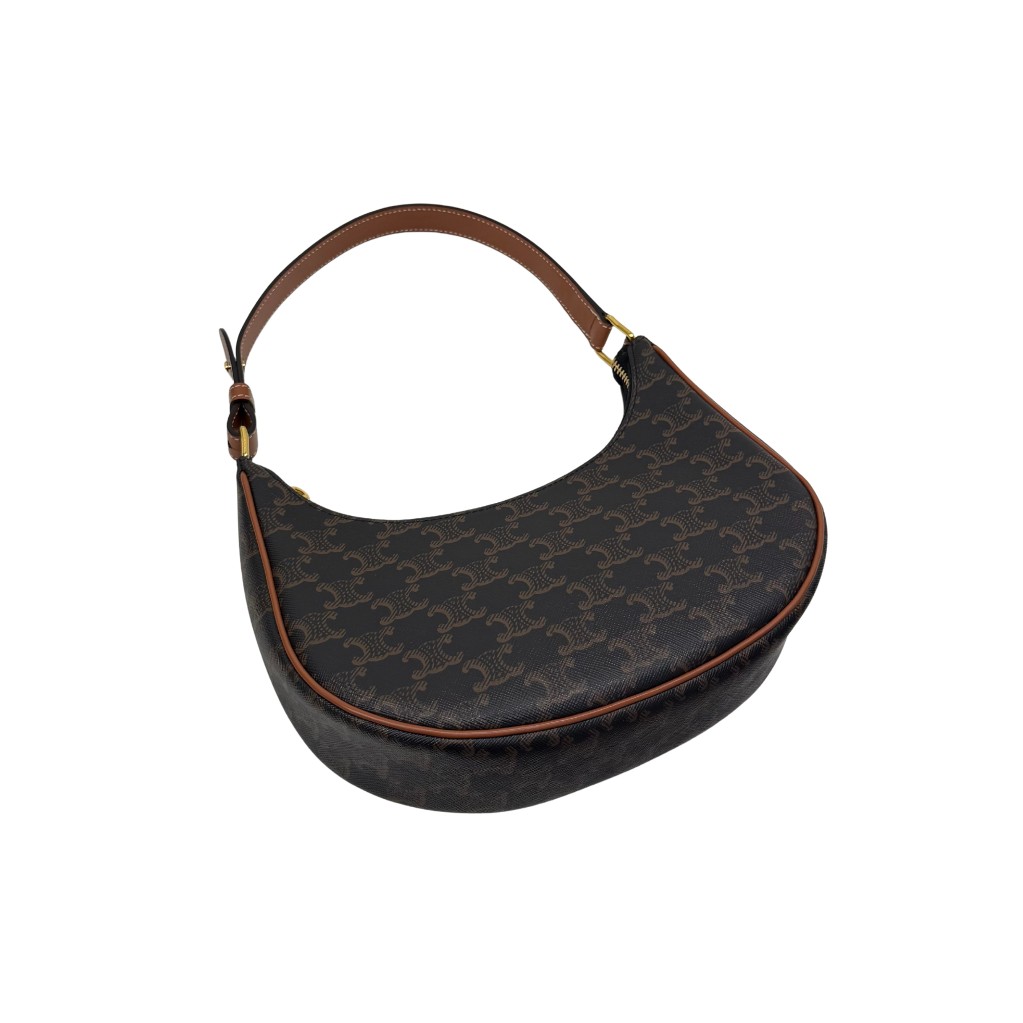Celine Ava Bag Triomphe Coated Canvas hobo bag (pre-owned)
