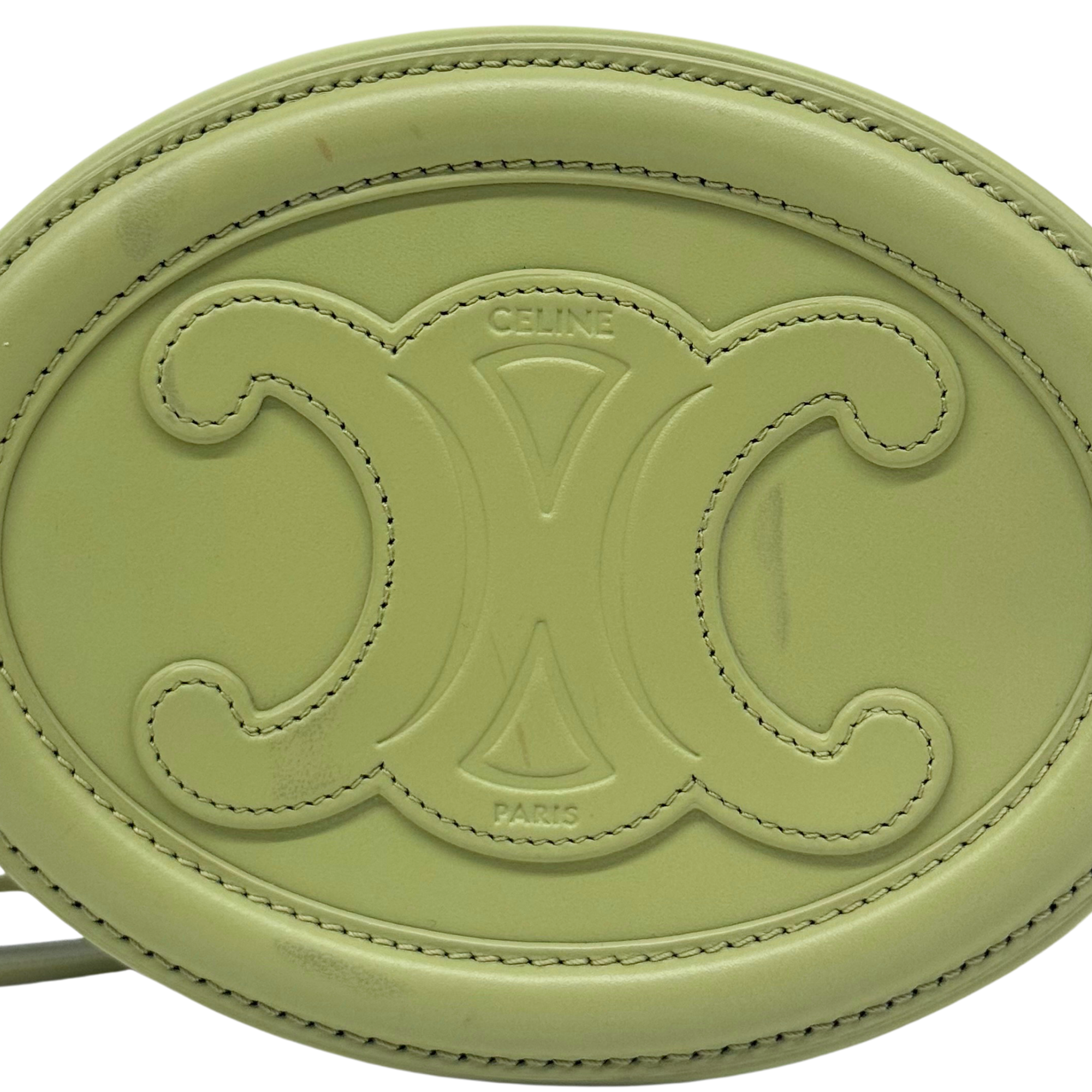 Celine Crossbody Oval Purse Cuir Triomphe in Smooth Calfskin (pre-owned)