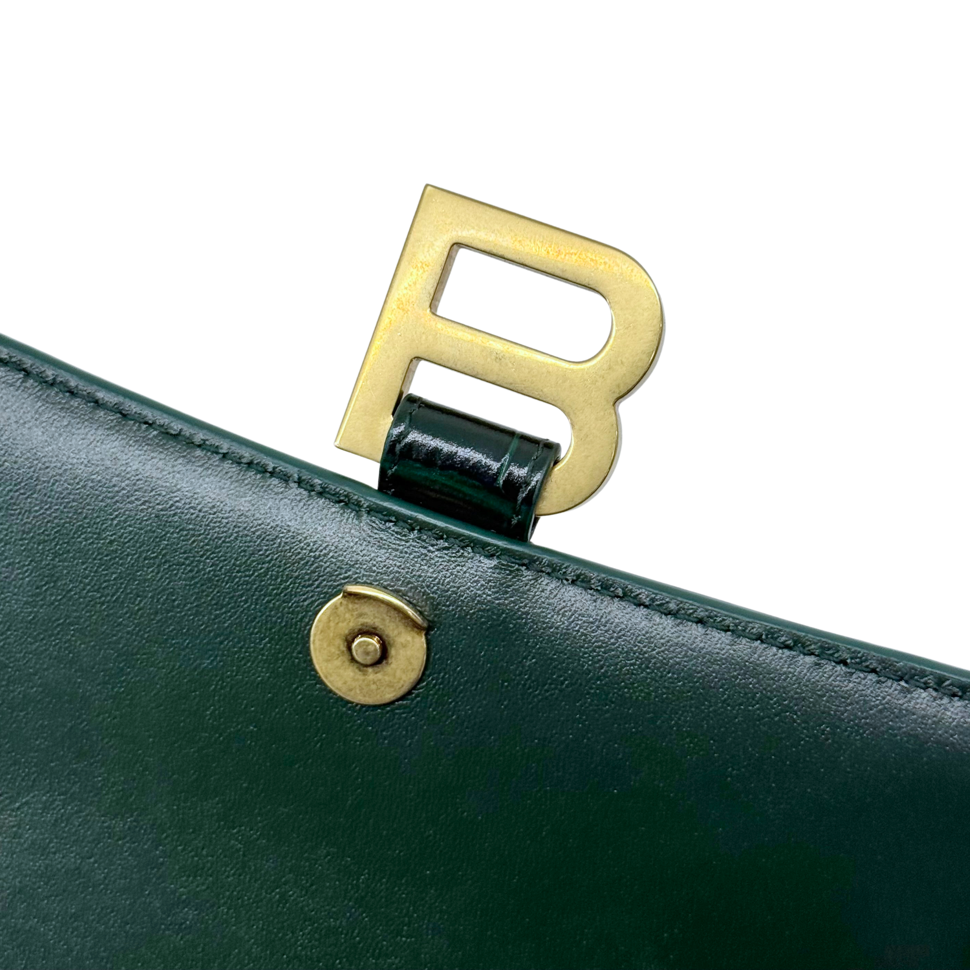 Balenciaga green bag top handle