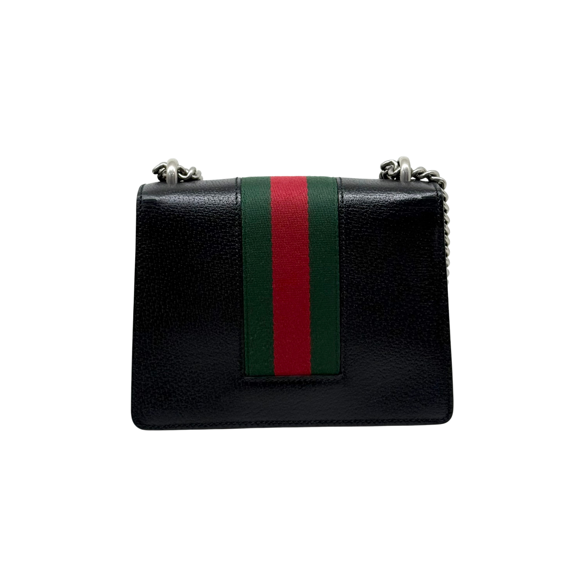 Gucci Black Mini Leather Dionysus Shoulder Bag (pre-owned)
