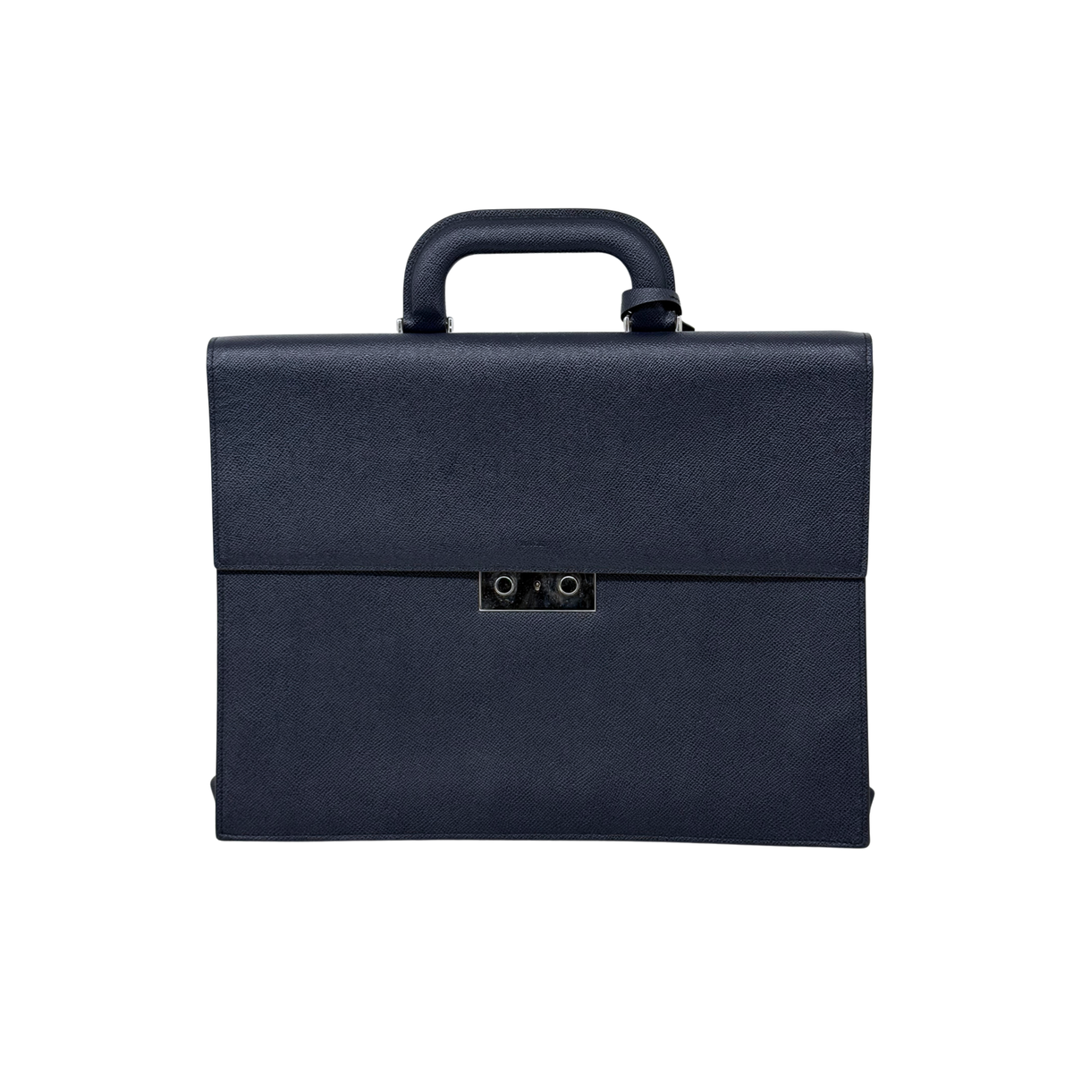 Bally Navado Leather Briefcase Navy Blue (pre-owned)