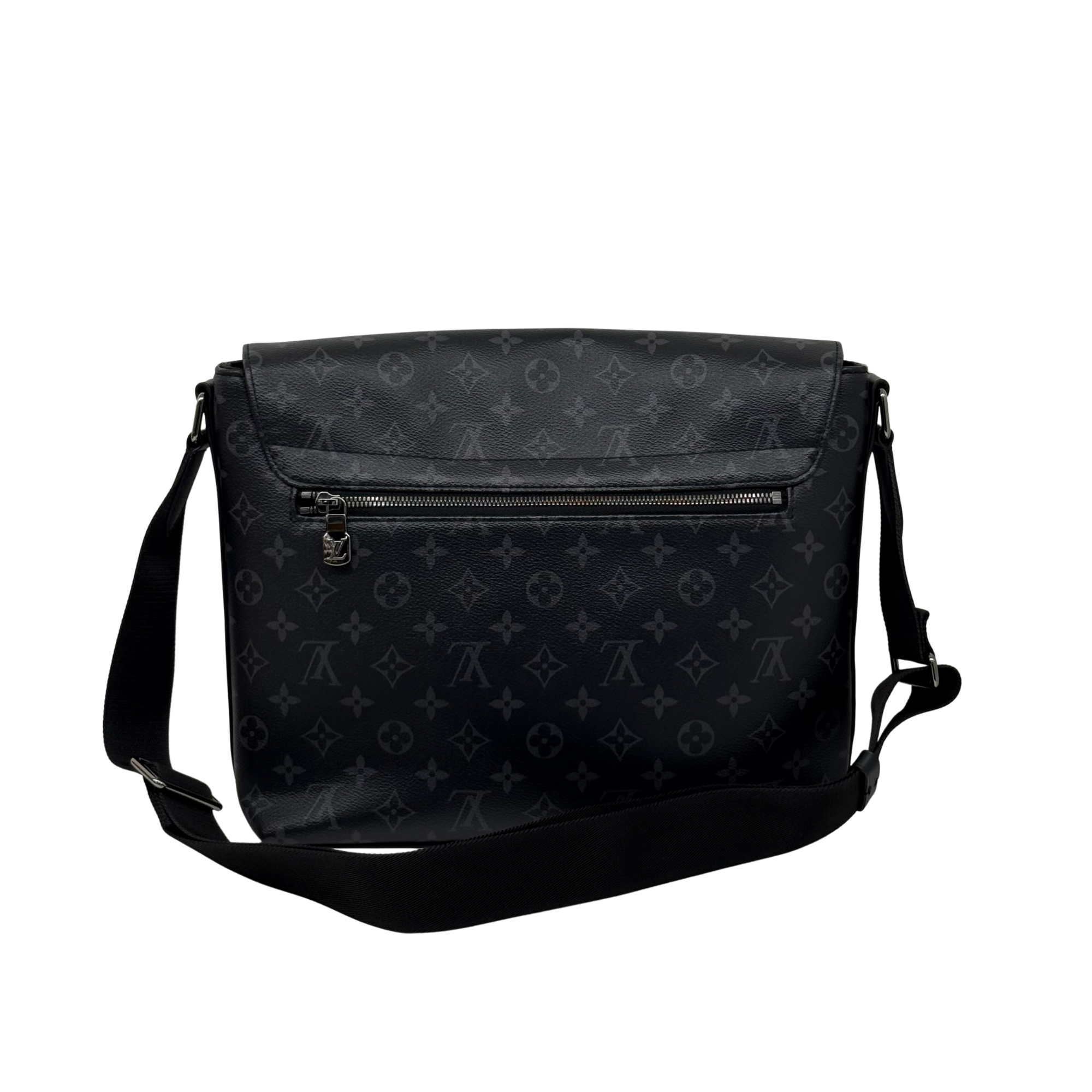 Louis Vuitton District Messenger Bag Monogram Eclipse Canvas MM crossbody bag black (pre-owned)