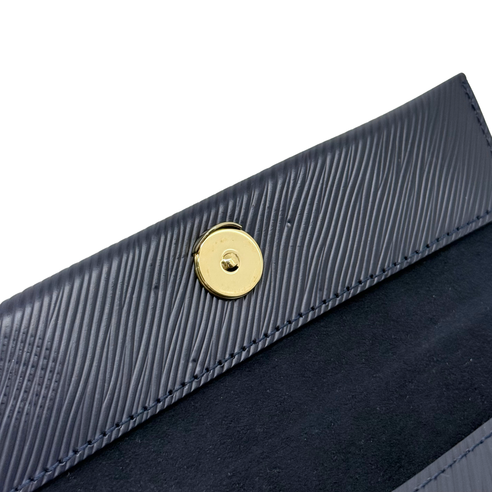 Louis Vuitton Cluny Top Handle Bag Epi Leather Mini Navy Blue (pre-owned)