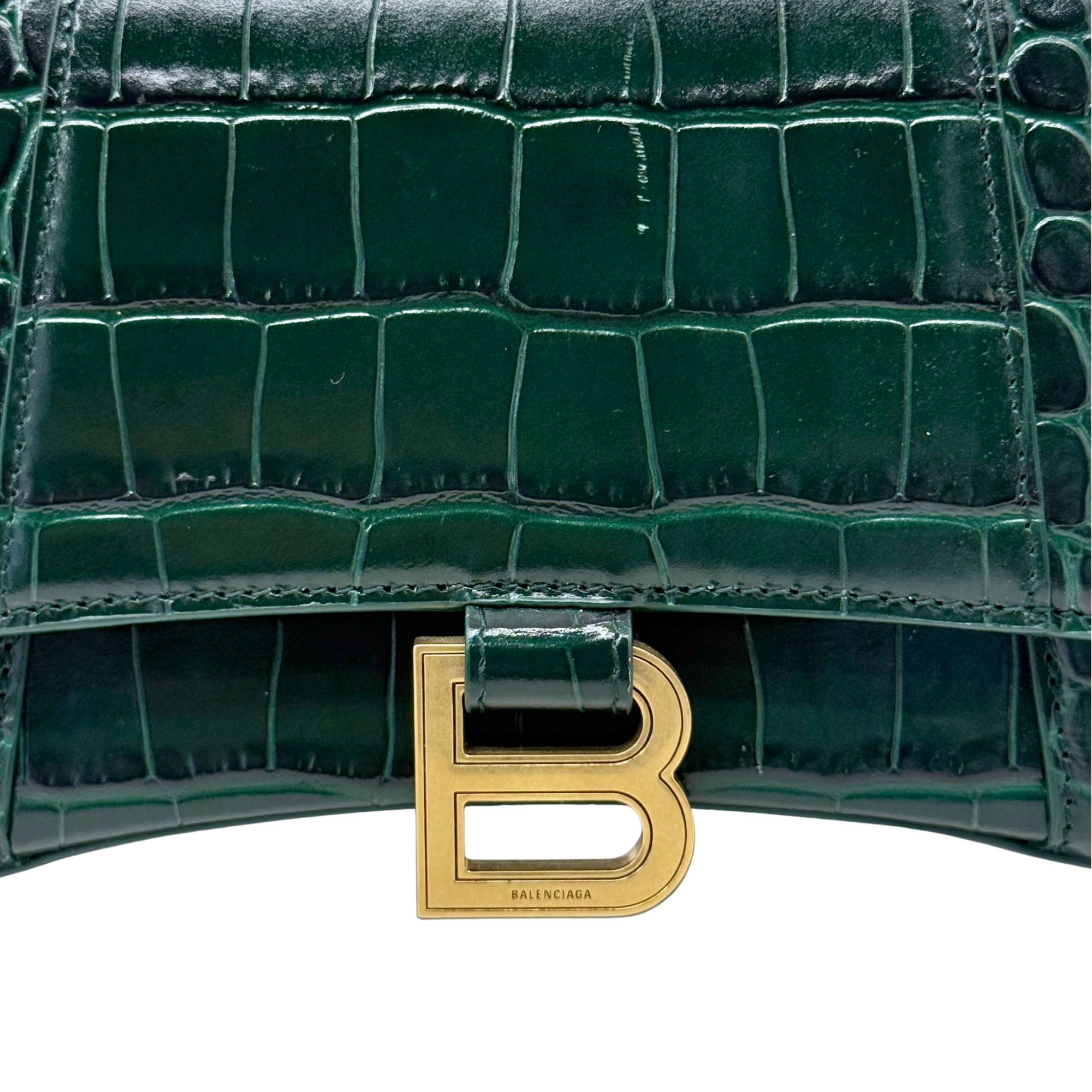 Balenciaga green bag top handle