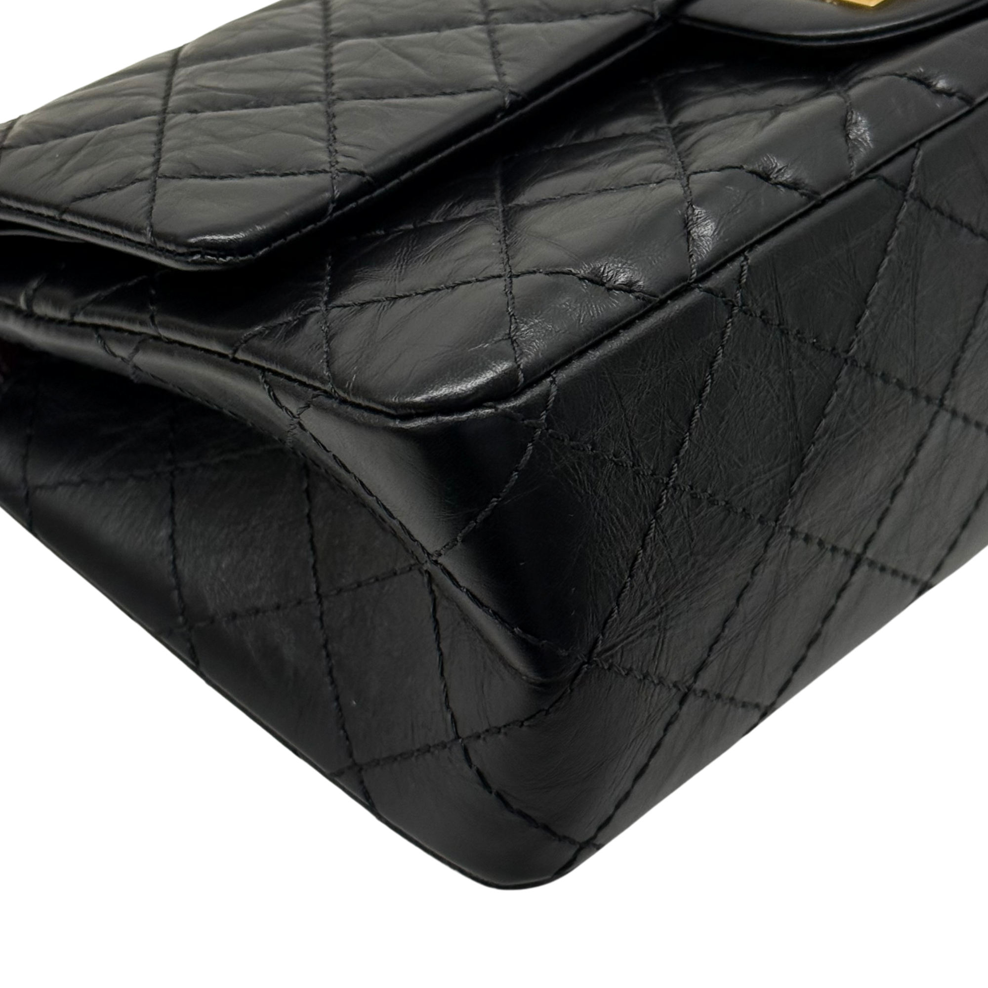 Chanel black bag medium rectangle lock