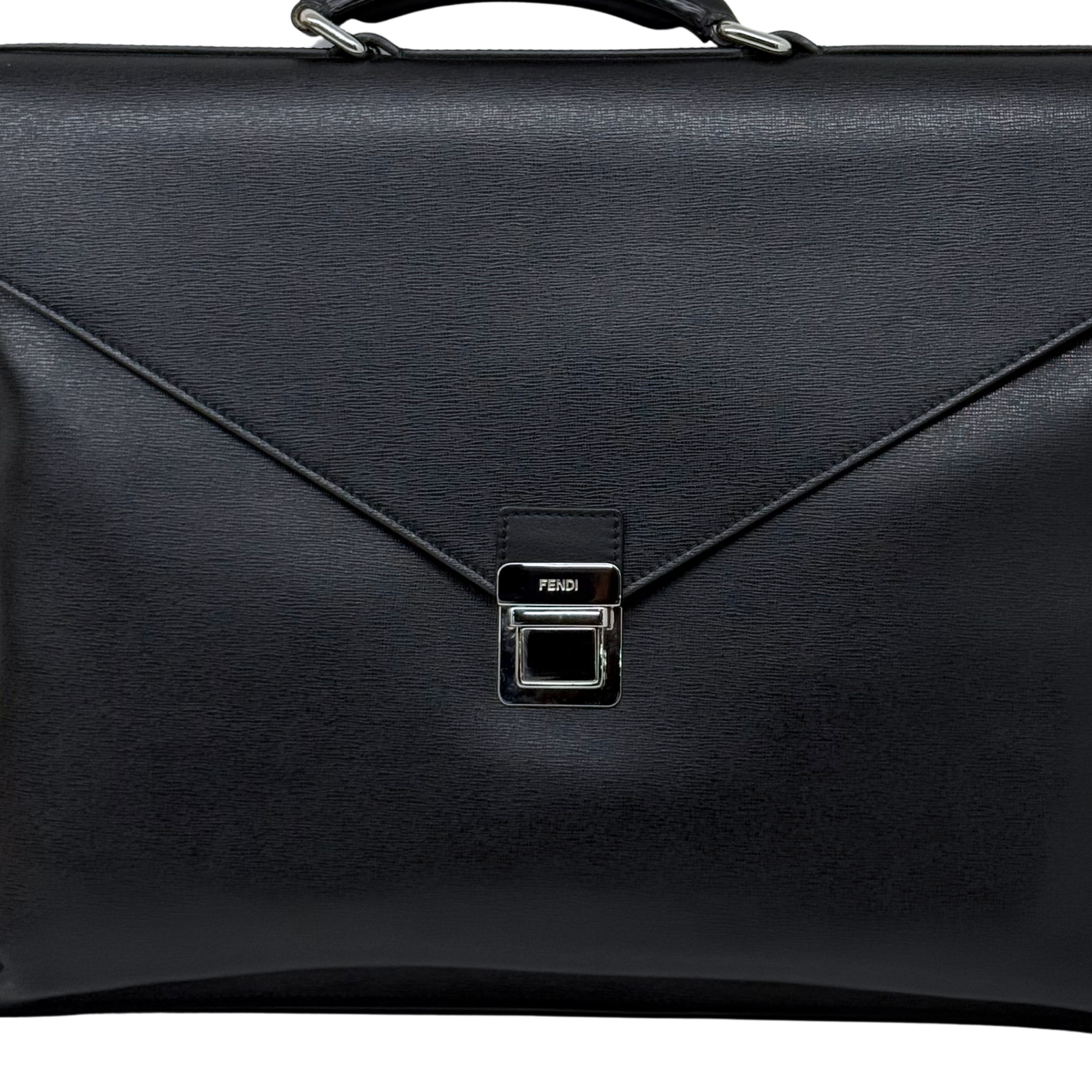 Fendi Leather Envelope Briefcase business bag (pre-owned)