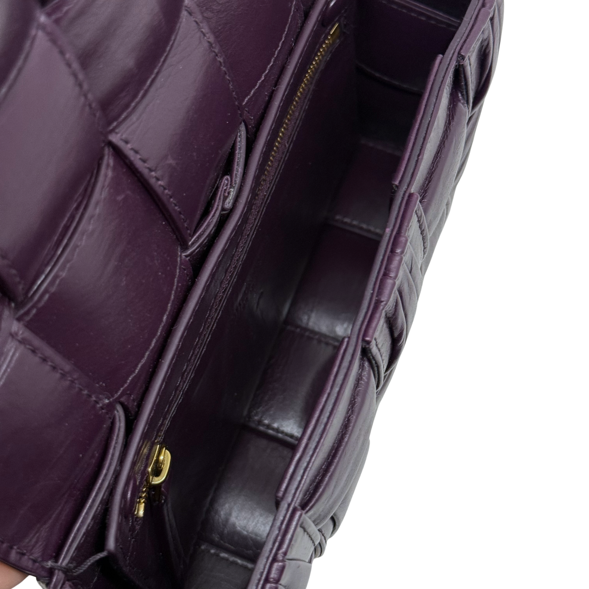 Bottega Veneta Small Cassette Cross-body Bag in Foulard Intreccio Leather (brand new)