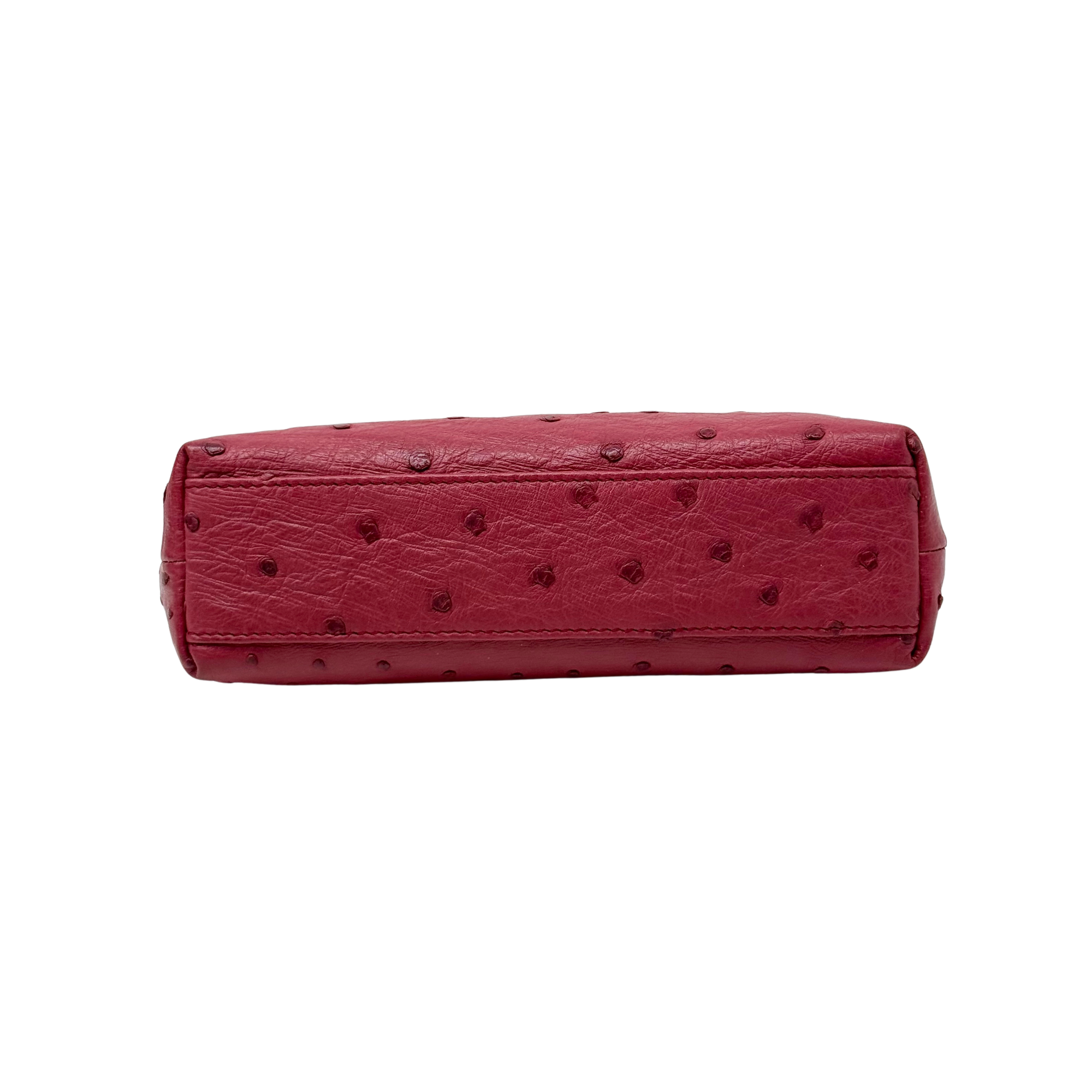 Loro Piana Light Pomegranate Ostrich L19 Pouch (pre-owned)