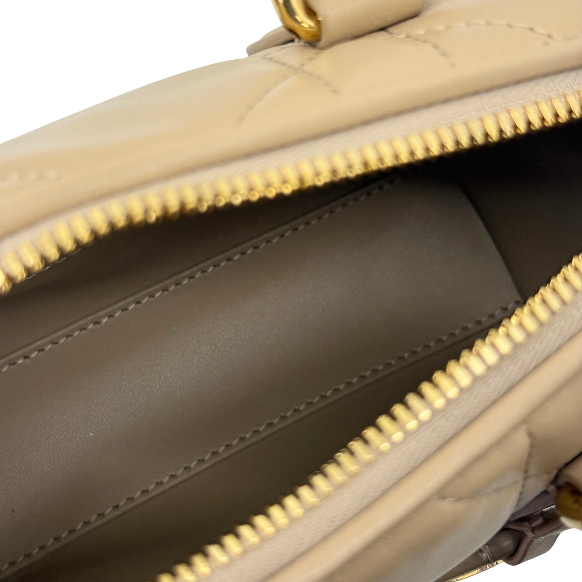 Dior Nano Dior Groove 17 Bag In Calfskin Leather With Gold Hardware Biscuit (brand new)