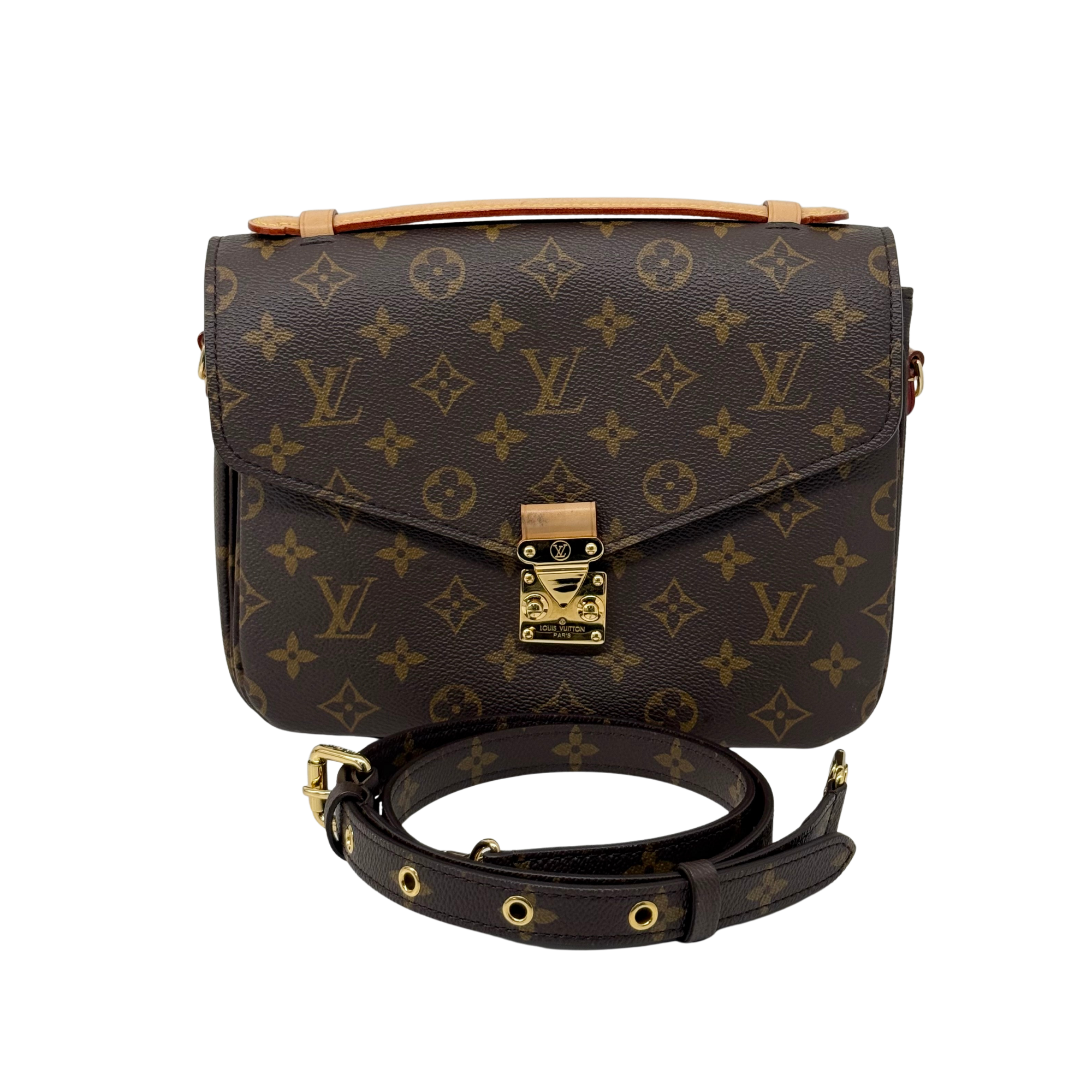 Louis Vuitton Pochette Metis MM Brown Monogram Canvas Crossbody Bag (pre-owned)