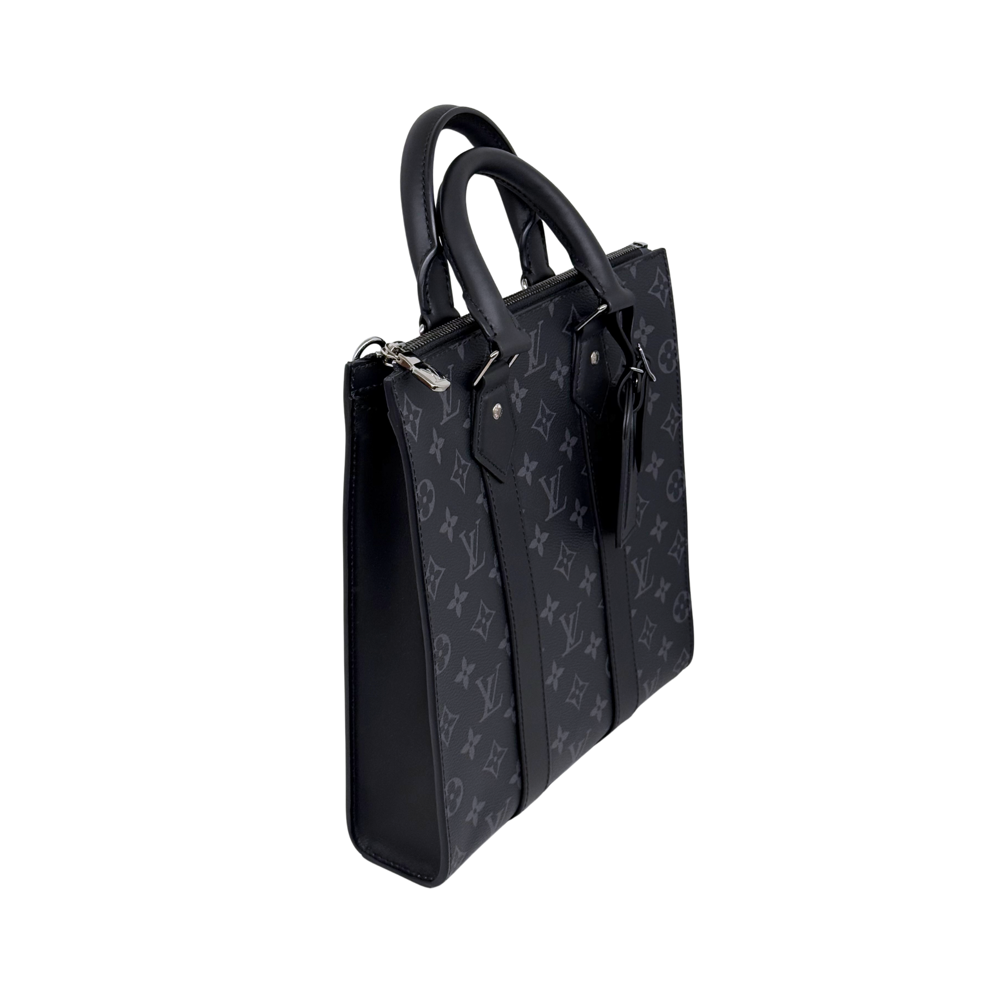 Louis Vuitton Sac Plat PM Monogram Eclipse Coated Canvas Top Handle Bag (brand new)