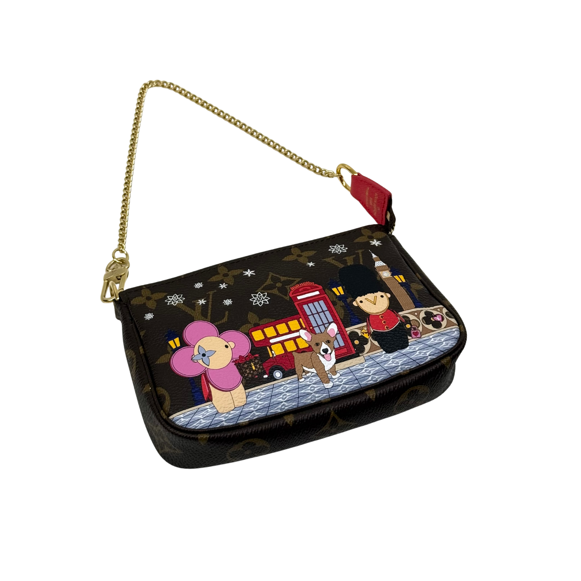 Louis Vuitton Monogram Christmas Animation London Pochette Accessories Mini clutch bag (pre-owned)