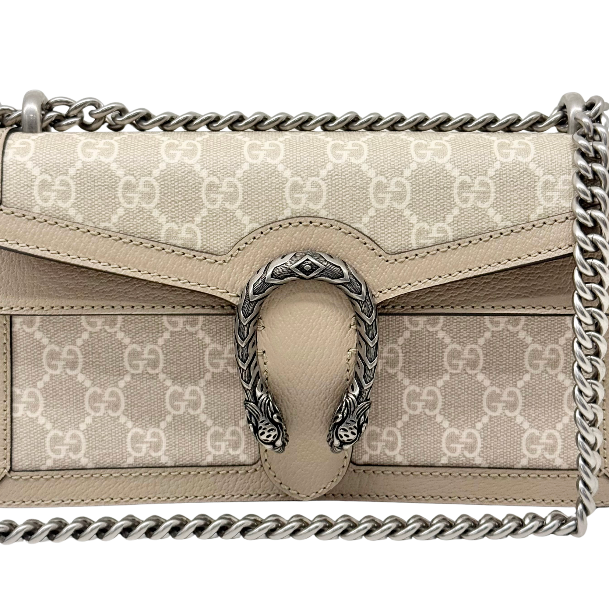 Gucci Dionysus Bag GG Coated Canvas with Leather Small shoulder bag (brand new)