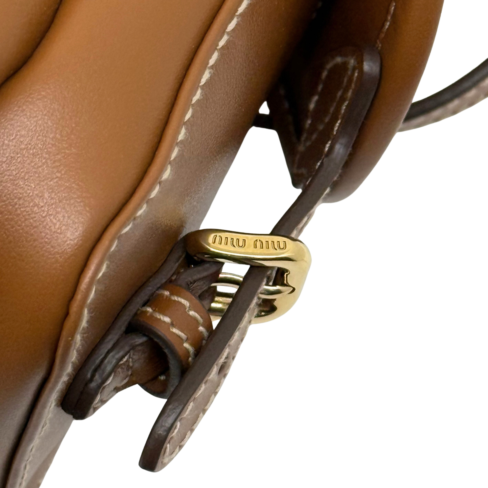 Miu Miu Leather Brown backpack (pre-owned)