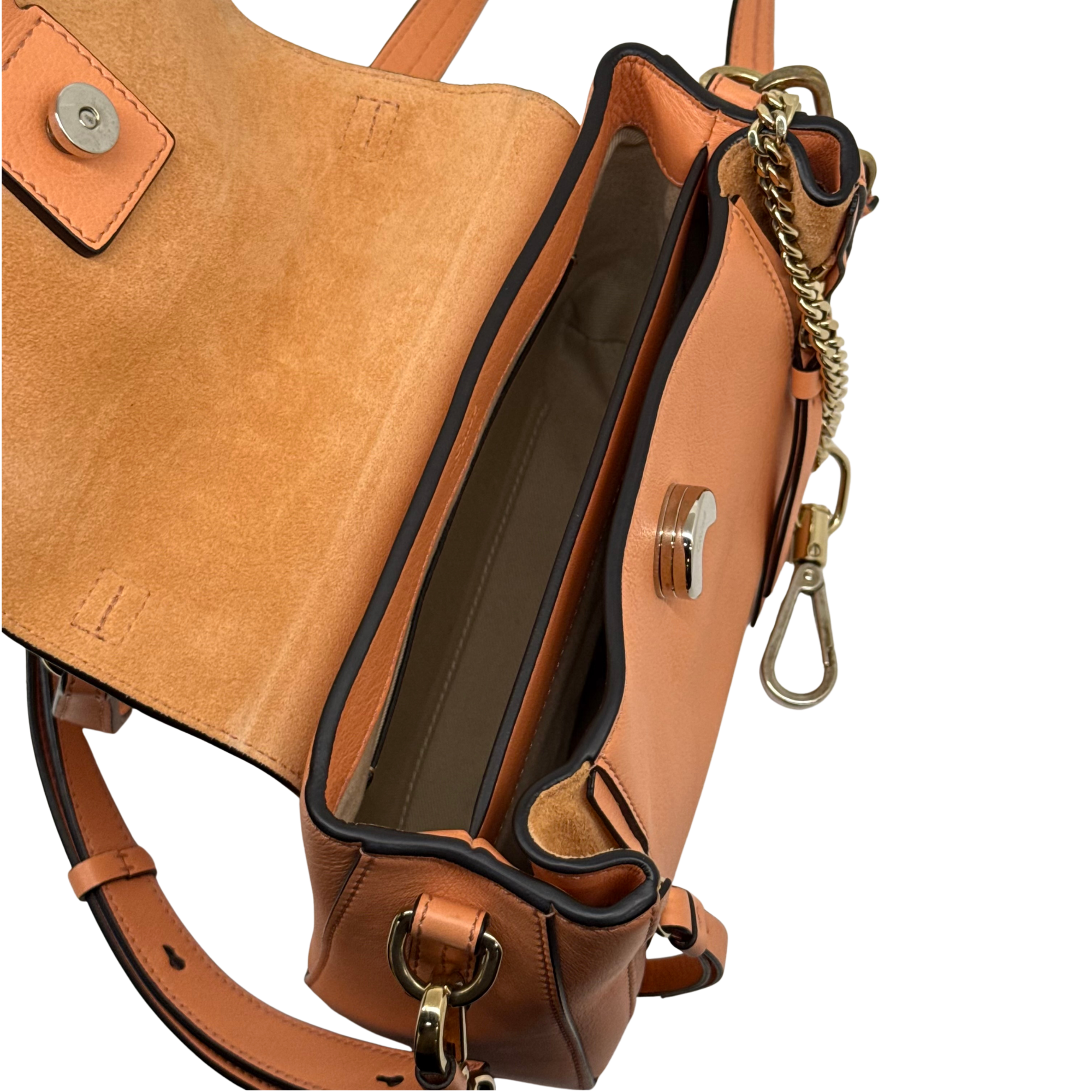 Celine Small Leather Faye Day satchel Bag Orange (pre-owned)
