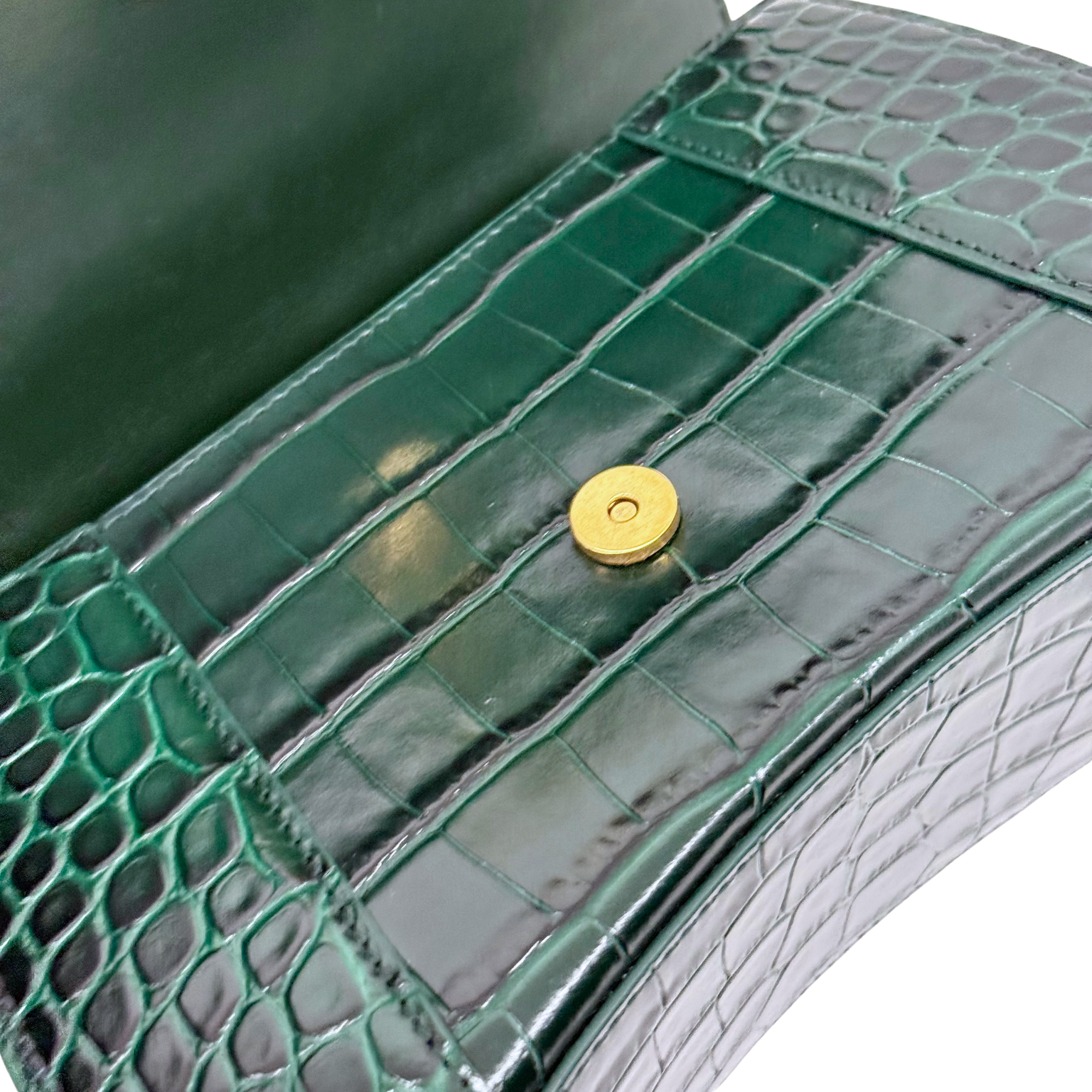 Balenciaga green bag top handle